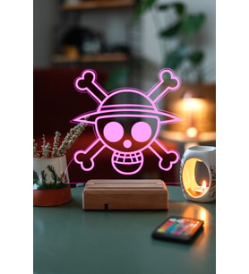 One Piece Luffy Flag 16 Renkli Gece Lambası