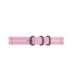 Strap Studio Galaxy Watch 42 mm ve Gear Sport ile Uyumlu Premium Nato Kayış Pembe/Beyaz