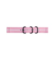 Strap Studio Galaxy Watch 42 mm ve Gear Sport ile Uyumlu Premium Nato Kayış Pembe/Beyaz