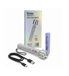Watton WT-750 80W Işık Gücü 10.000 Lümen Nostalji Tip EL Fener