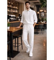 Erkek Oversize Keten Takım Salaş Kesim Gömlek Pantolon Yazlık Kombin