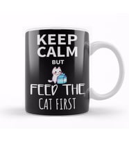 Keep Calm Feed Cat Kupa Bardak Porselen