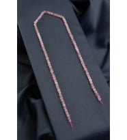 Pembe Kuvars Doğal Taş Parlak Küp Faset Kesim 4mm Dizi [AA]