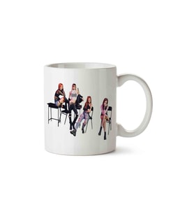 Black Pink 4 Porselen Kupa Bardak