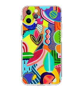 PrintiFy iPhone 11 Pro ile Uyumlu Retro Color 6  Kamera Korumalı Şeffaf  Kılıf