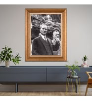 Altın Varaklı Paspartulu Çerçeveli Tablo hb1172