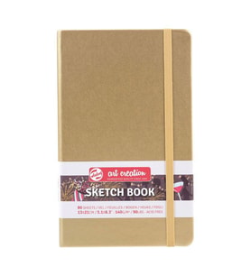 Talens Art Creation Sketchbook Sert Kapak Eskiz Defteri 140 gr 13x21 cm 80 yp GOLD 