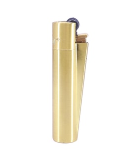 Clipper Özel Kutusunda Metal Çakmak - Mat Sarı (Brushed Gold) (Altın)