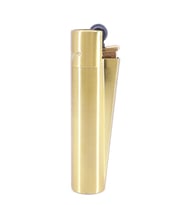 Clipper Özel Kutusunda Metal Çakmak - Mat Sarı (Brushed Gold) (Altın)