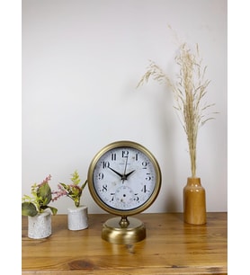 Eskitme Metal Masa Saati 25×20 Cm