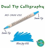 Zig Calligraphy Çift Uçlu Kaligrafi Kalemi 2 mm + 5 mm 032 Blue Jay 