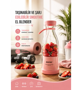 380 ml Şarjlı Blender USB Destekli Meyve ve Smoothie Hazırlayıcı