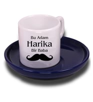 Kahve Fincanı Kobalt Mavi Tabaklı 2 adet