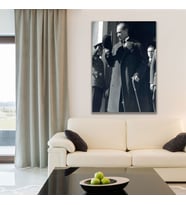 Tekli Dikey Kanvas Ofis Tablosu Mustafa Kemal Atatürk