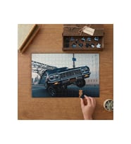 Retro Siyah Araba Tasarımı 240 parça Ahşap Puzzle Ahşap Kutuda MP01483