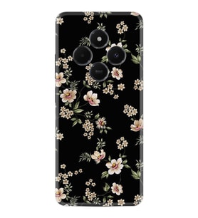 Xiaomi 14C Kılıf Boutique Baskılı Resimli Siyah Fon Çiçek Pcode -045