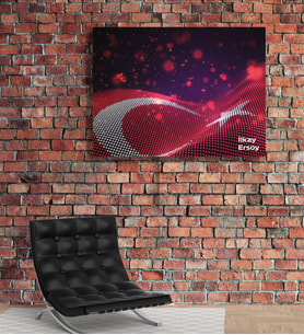 Kişiye Özel Türk Bayrağı Tasarımlı Yeni İş Hediyesi Kanvas Tablo 30x50 cm