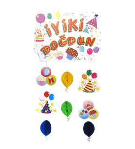 Süs iyiki doğdun set çift taraflı pk:1-