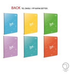Gıpta Back Tel Dikiş Plastik Kapak Defter A5 80 YP Kareli 4995