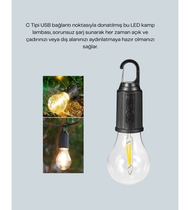 Akıllı Sensörlü Usb Şarjlı Kamp Lambası