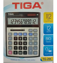 TIGA TG-20C 12 Hane Masaüstü Hesap Makinesi (Sarı)
