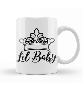 King Lil Baby HIP HOP LOGO MERCH Kupa Bardak Porselen