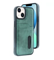 İphone 15 Sara Kartvizitli Deri - Yeşil