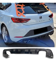 Seat Leon Mk3 Fr Çakarlı Difüzör Difizör Plastik Parlak Siyah Sağ Sol Çift 2012-2016 Arka-difizör-bodykit-ek