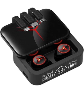M88 Plus Şarj Göstergeli Powerbank Özellikli Bluetooth Kablosuz Kulakiçi Kulaklık Siyah