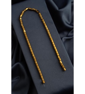 Hematit Doğal Taş Parlak Gold Altıgen Kesim 6x6mm Dizi