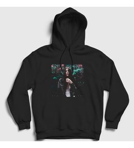 Presmono Unisex Beyaz Poster V2 Dua Lipa Kapüşonlu Sweatshirt 326103tt (Siyah)