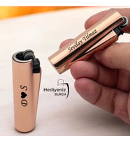 Çift Yön Baskı Avantajıyla Kişiye Özel Lüks Clipper Metal Çakmak