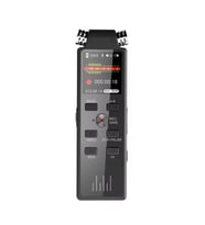 Kingboss KB50 Profesyonel Ses Kayıt 40 Saat Kesintisiz Kayıt Cihazı 32GB Led Ekranlı Okul Ders Not,Toplantı (Siyah)