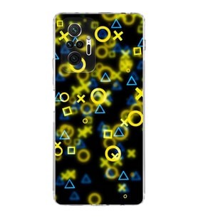Xiaomi Redmi Note 10 Pro 4G  Kamera Korumalı Kapak Semboller Tasarımlı Şeffaf  Kılıf