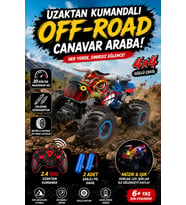 Uzaktan Kumandalı Araba Şarjlı Off-Road Su Püskürten Işıklı Müzikli Canavar Kamyon