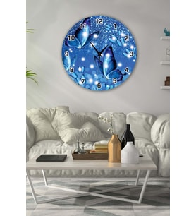 Retro Tasarımlı Duvar Saati 35x35 Cm (Baskılı)