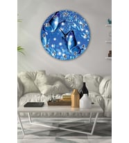 Retro Tasarımlı Duvar Saati 35x35 Cm (Baskılı)