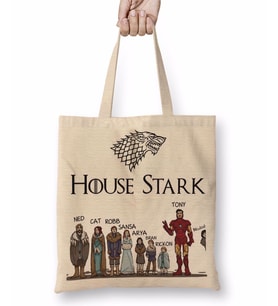 Game Of Thrones House Stark And Tony Stark Bez Çanta Uzun Saplı