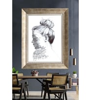 GÜMÜŞ ÇERÇEVELİ PASPARTULU TABLO V621