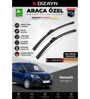 S-Dizayn Renault Kangoo 3 Ön Cam Silecek Seti 2020 Üzeri Premium Araca Özel 65-45 Cm A+ Kalite