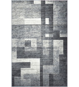 Eliana Home Baskılı, Yıkanabilir Kaymaz Taban Salon Halısı LNA1655 100x150 cm (Gri)