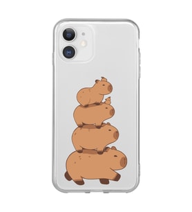 Iphone 11 Uyumlu Kapibara Tasarımlı Şeffaf Telefon Kılıfı