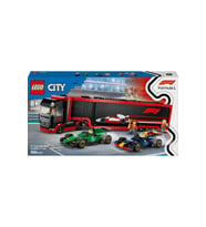 LEGO City 60445 RB20 ve AMR24 F1 Arabalı F1 Kamyonu (1086 Parça)