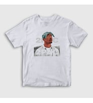 Presmono Unisex Çocuk Beyaz 2pac Tupac Shakur T-Shirt 45428tt