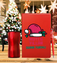 Yılbaşı İçin Kişiye Tasarım Özel Defter Kalem & Termos Mug Hediye Seti