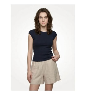 Loft Slim Fit Lacivert Kadın T-Shirt LF2042146