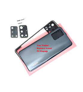 Tkgz Oppo A74 kasa Arka Pil Batarya Kapağı SİYAH