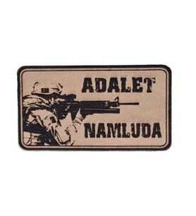 ADALET NAMLUDA Deri PEÇ - Arma - Askeri Patch (Krem)