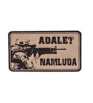 ADALET NAMLUDA Deri PEÇ - Arma - Askeri Patch (Krem)