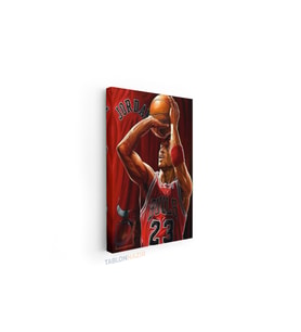 Dikey Kanvas Tablo Salon Duvar Tablosu Basketbol Cizim Yeni Ev Hediyesi Ofis Tablosu